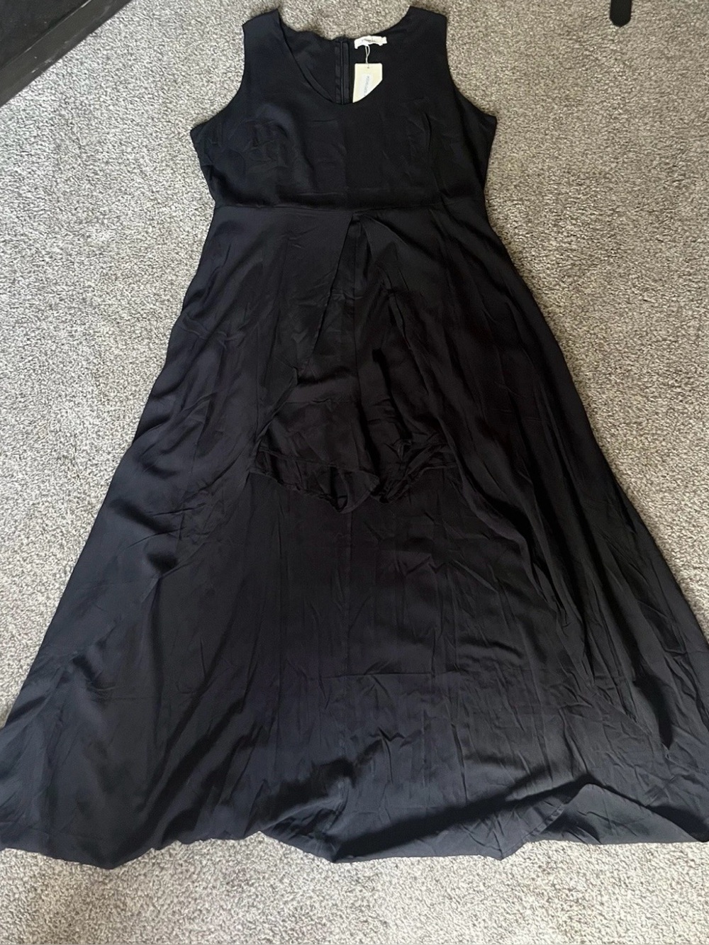 NWT KorMei Sleeveless Scoop Neck Split Maxi Romper Dress